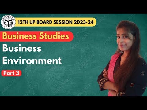 Ch-3 BUSINESS ENVIRONMENT | Part 03 | Business Studies | 12th UP Board 2023-24 #12thboard