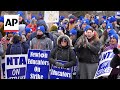 Newton, Massachusetts, teachers strike for an eighth day