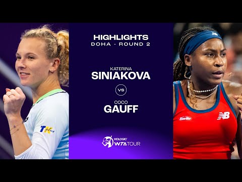 Katerina Siniakova vs. Coco Gauff | 2024 Doha Round 2 | WTA Match Highlights