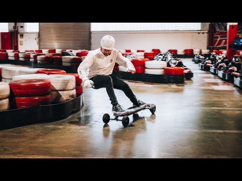 Speeding Electric Skateboards on a Racetrack