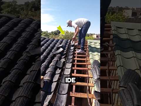 Dari Sampah Jadi Solusi! Ban Bekas Jadi Atap Rumah Keren 💡#shorts