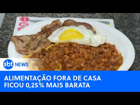 Estudo revela que almoçar fora de casa fica 0,25% mais barato |#SBTNewsnaTV (03/05/24)