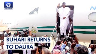 Jubilation As Buhari Returns To Katsina After Handover