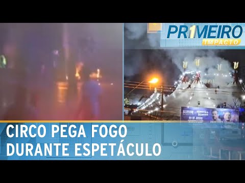 Circo no interior de SP pega fogo durante apresentação | Primeiro Impacto (11/06/24)