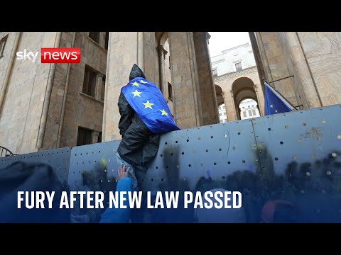 Anger on streets as Georgia approves controversial law
