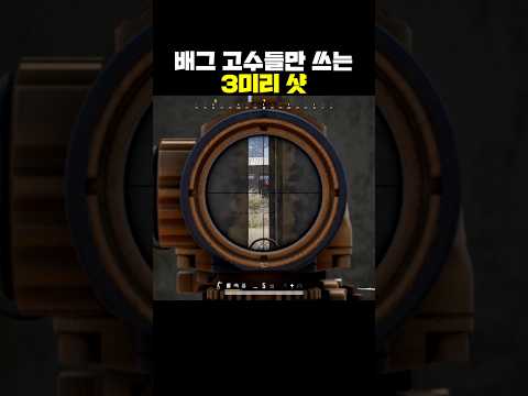 배그 고수들만 쓰는 3미리 샷