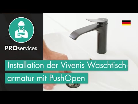 Installation der Vivenis Waschtischarmatur mit Push Open Ablaufgarnitur