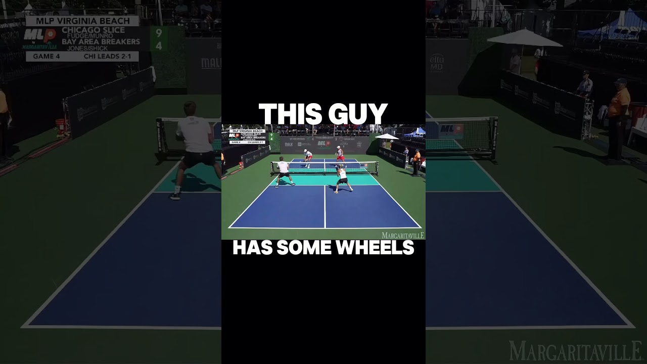 So fast he almost knocked his partners sunglasses off 😎 #pickleball #sportshighlight