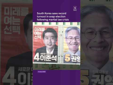 South Korea sees record turnout in snap election following martial law crisis