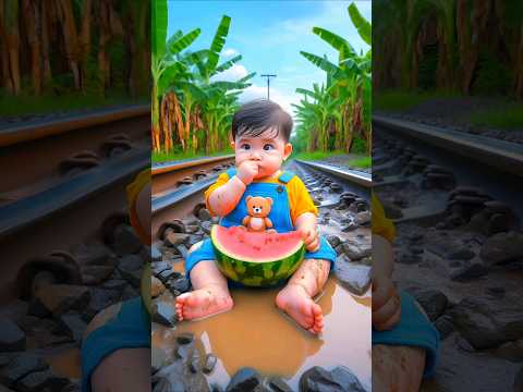 ❤️ Evolution of Baby: Train Attack on Baby for Food Eating #cat #cute #love #shorts BabyLos 70