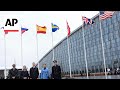 Sweden’s flag is raised at NATO headquarters