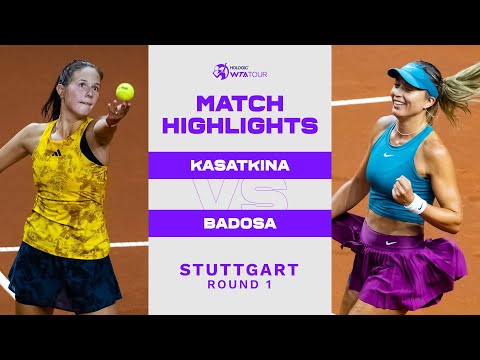 Daria Kasatkina vs. Paula Badosa | 2023 Stuttgart Round 1 | WTA Match Highlights