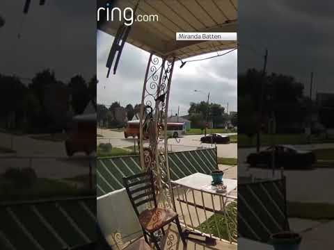 A school bus crash in Wisconsin has been caught on a doorbell camera