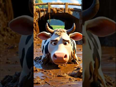 Kitten and Cow Friendship🐱❤️ #catshorts