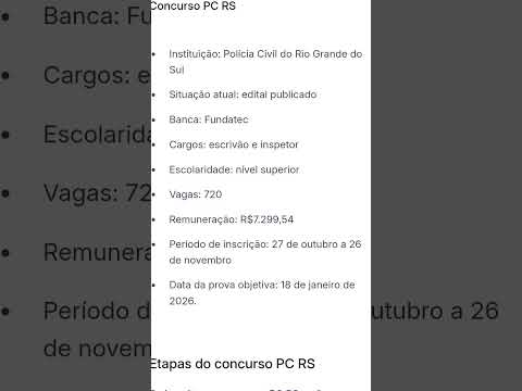 #PC RS - RESUMO#