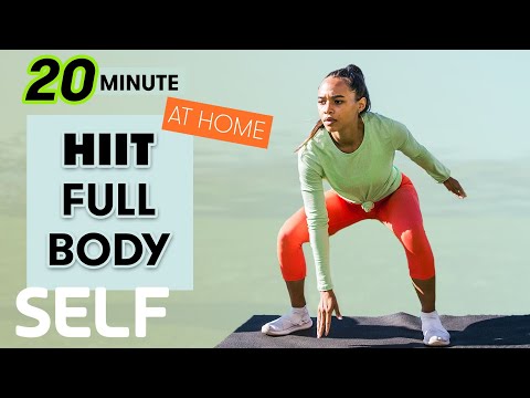 20-Minute HIIT Full-Body Workout with Cool Down - No Equipment at Home | Sweat with SELF