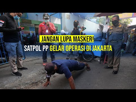 Satpol PP Razia Penggunaan Masker di Jakarta