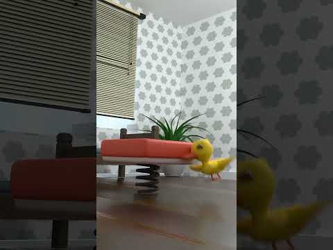 Trampoline fail😂 #papaduck #funny #duckduck #duck #cute