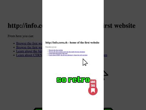 The world’s first website is still live…so retro.