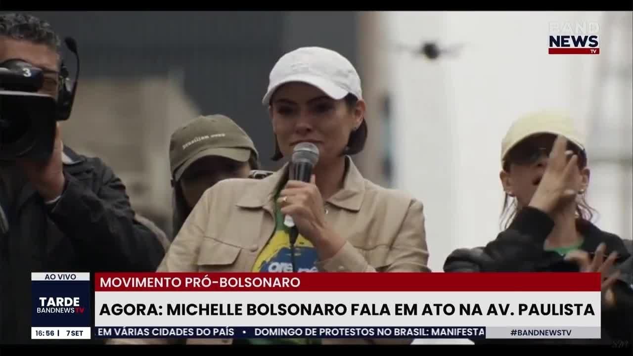 Michelle discursa sobre Jair Bolsonaro A liberdade de expressão e locomoção dele foi violada