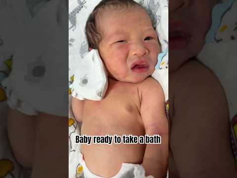 Baby ready to take a bath #shorts