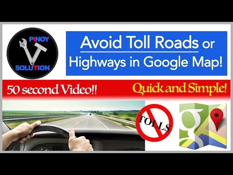 How to avoid toll roads or freeway in Google Maps