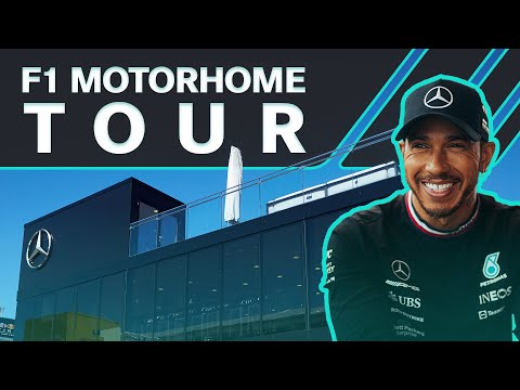 Our F1 Motorhome Tour *but we accidentally walked into Lewis' private meeting.*