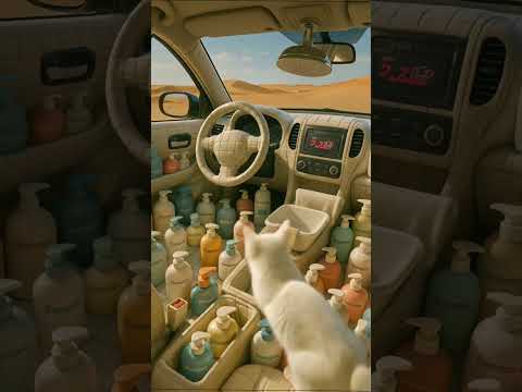 Racing Shampoo🚿 #youtubeshorts #shorts #ai #youtube #cute #cat #like #funny #music #baby #shortsfeed
