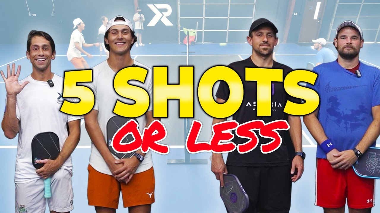 Can Pickleball Pros BEAT 5.0s with ONLY 5 Shots?!