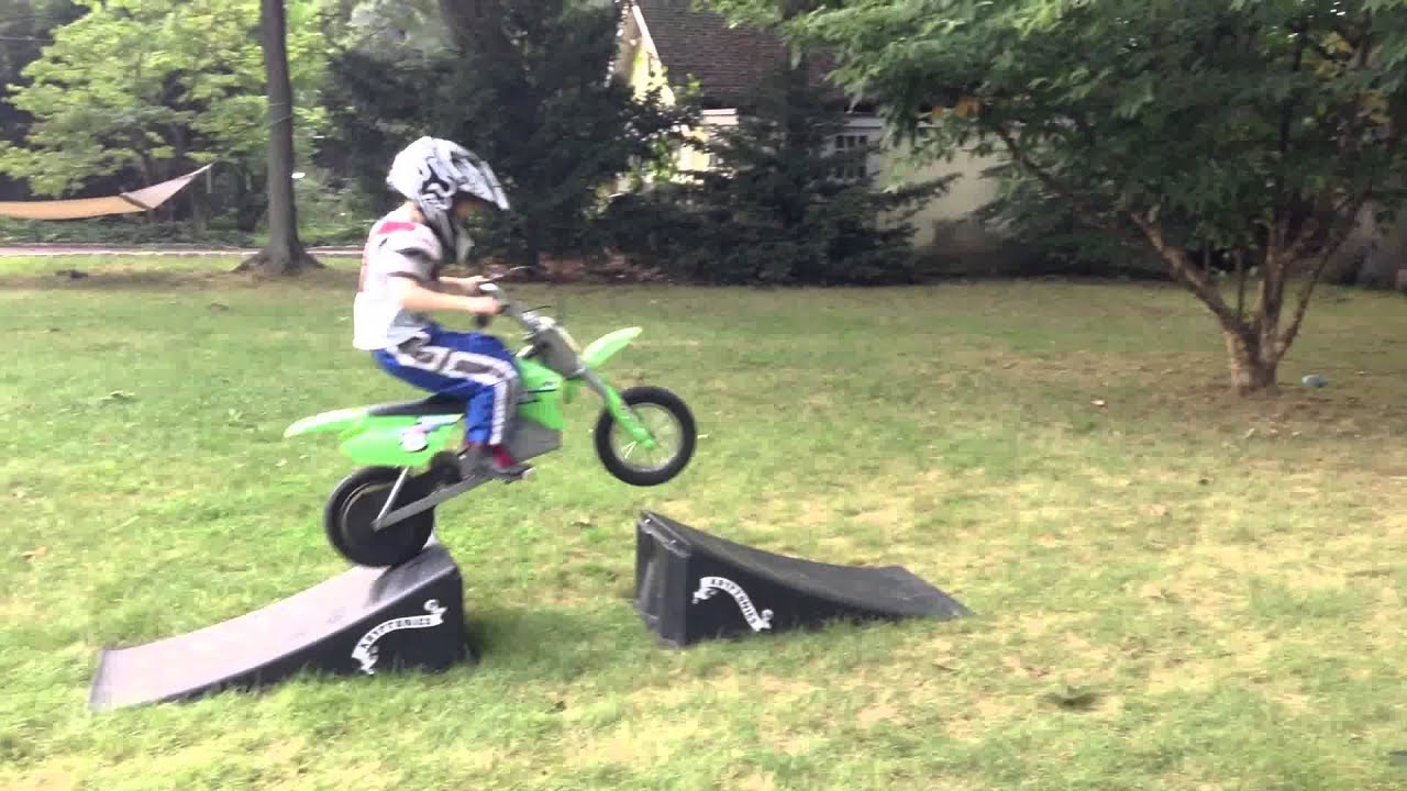 6 year old dirt bike rider - big jumps - YouTube