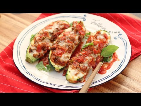 Pizza Stuffed Zucchini Recipe