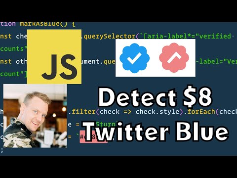 Detecting $8 Twitter Blue Checks with a JavaScript Browser Extension