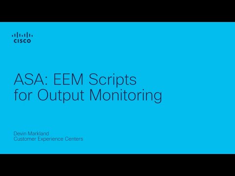 ASA: Configuration of EEM scripts for output monitoring