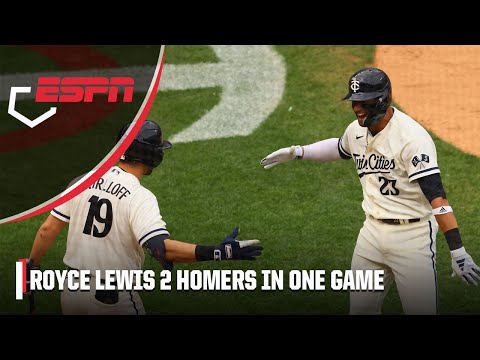 HAVE A DAY, ROYCE LEWIS!  TWO HOMERS IN ONE GAME  | MLB on ESPN video clip