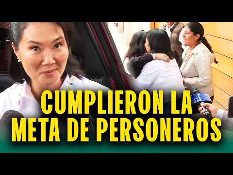 Keiko Fujimori declara que se llegó a la meta de personeros y que se está cubriendo las 92 mil mesas