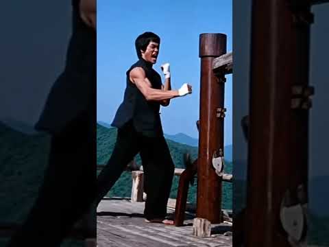 Bruce Lee Unleashes Power on the Wooden Dummy | Sora AI