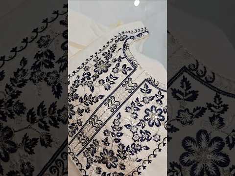 Beautiful Floral Embroidered Yoke Design cotton Straight Kurta #shorts