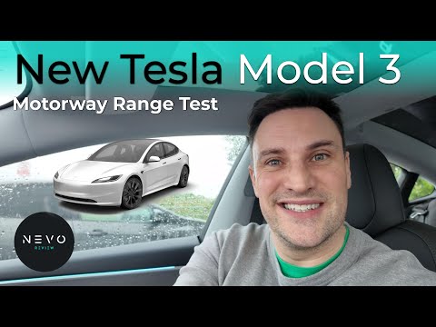 New Tesla Model 3 - Motorway Range Test