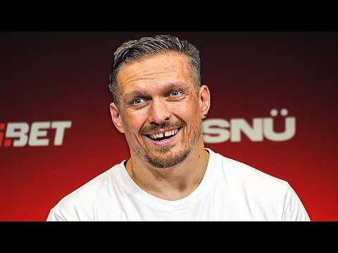 Oleskandr Usyk at Post Fight Press Conference talks Dubois KO & retirement