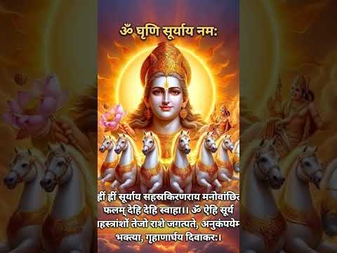 Surya Dev Powerful Mantra #suryadev #surya #mantra #positiveenergy #happymorning #om ☀️