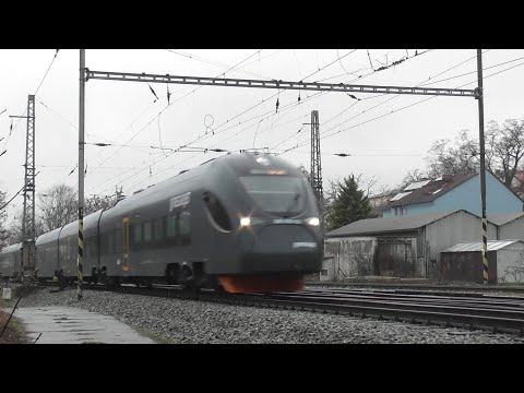 665 series CRRC "Sirius" electric multiple unit on a test run