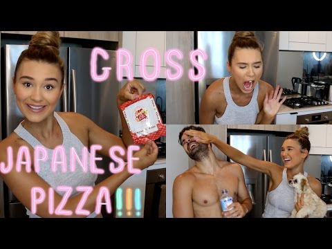 Trying Gross Japanese Candy Pizza | SHANI GRIMMOND