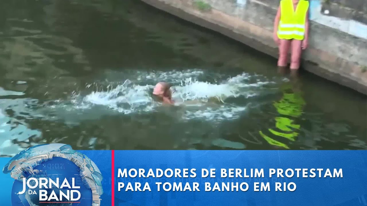 Moradores de Berlim protestam para tomar banho em rio