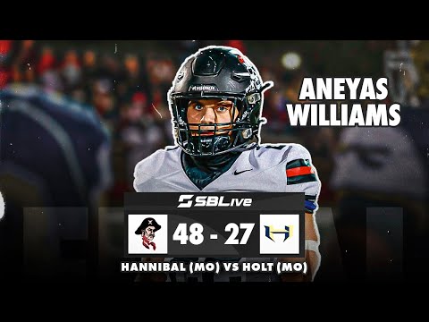 ANEYAS WILLIAMS PUTS A HAULT ON HOLT’S SEASON WITH 4 TDS IN HANNIBAL PLAYOFF WIN 🏈