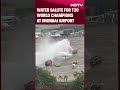 Team India Latest News | Water Salute For T20 World Champions At Mumbai Airport  - 00:36 min - News - Video