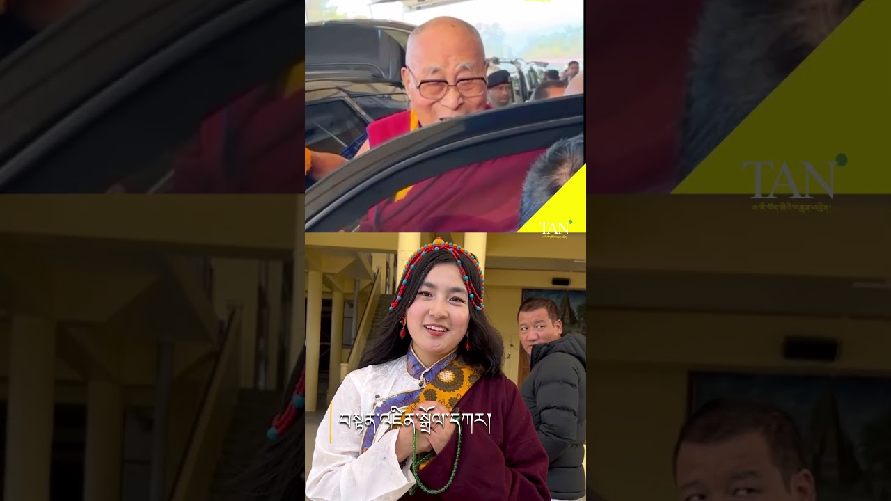 His Holiness the Dalai Lama receives a warm welcome in Dharamshala.