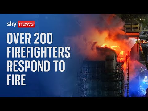 Firefighters respond after fire engulfs in tower block in Dagenham, east London