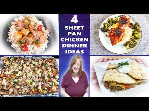 4 SHEET PAN Easy Chicken Dinners