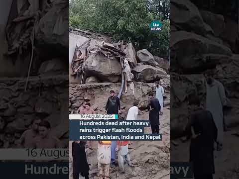 Flash flooding has killed more than 300 people across parts of Pakistan, India and Nepal #itvnews