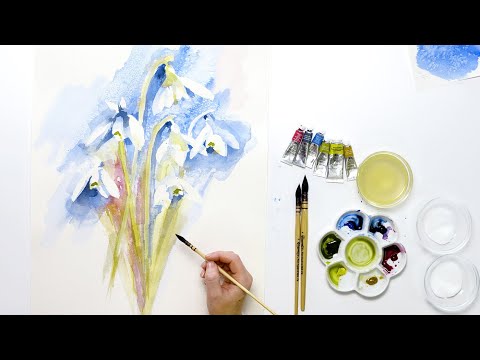 How to create salt effect watercolor backgrounds with Jennifer Rose